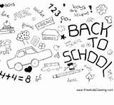 School Back Doodle Coloring Pages Surfnetkids Gif sketch template