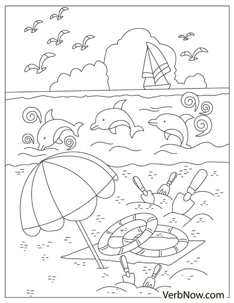 beach coloring pages   printable  verbnow