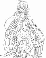 Vocaloid Ia Lineart sketch template