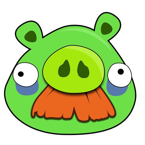 green pig  angry birds cartoon  image