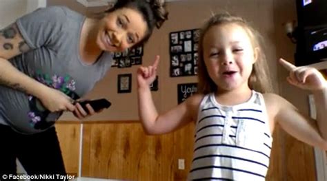 Pregnant Mother And Her Six Year Old Daughter Show Off Their Best Moves