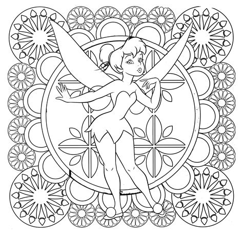 tinkerbell difficult coloring page tinkerbell coloring pages disney