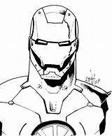 Iron Man Coloring Avengers Pages Drawing Face Colouring Helmet Clipart Kids Dessin Superheroes Book Print Creative Suit Printable Cliparts Color sketch template