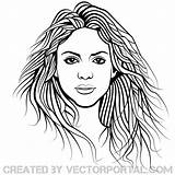 Shakira Printing sketch template
