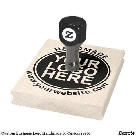 custom business logo handmade rubber stamp zazzlecom   custom rubber stamps logo