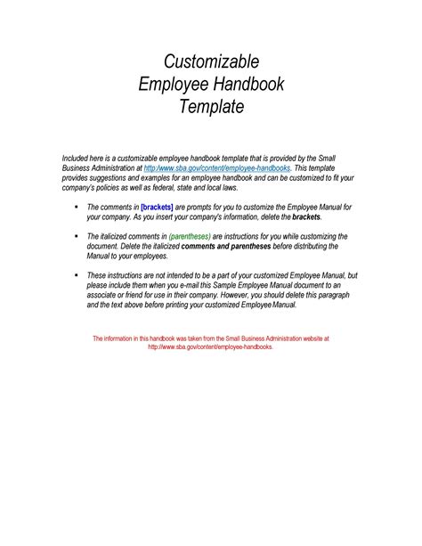 42 Best Employee Handbook Templates And Examples ᐅ Templatelab