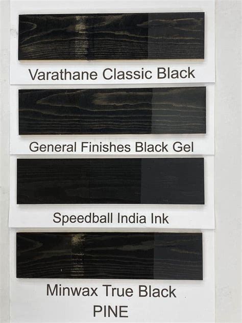 black wood stain color comparison test  handymans daughter