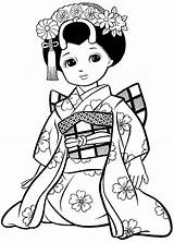 Colorir Japonesas Kimono Bonecas Gueixas Menininhas Meninas Japonesa Japon Riscos Gueixa Colorido Oriental Japao Pintura Luluzinha Publicidade Anúncios Japan1 sketch template