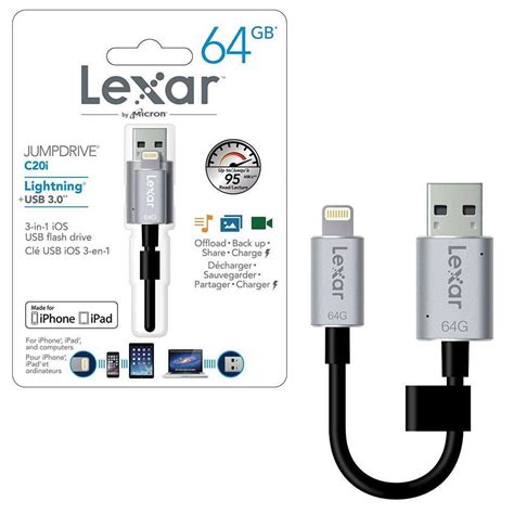 lexar jumpdrive ci usb   lightning otg flash drive memory stick  apple devices mbs