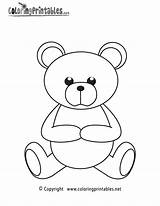 Coloring Bear Teddy Printable Pages Girls Printables Gif sketch template