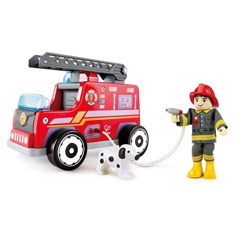hape fire truck toy  fireman  dog gamestop