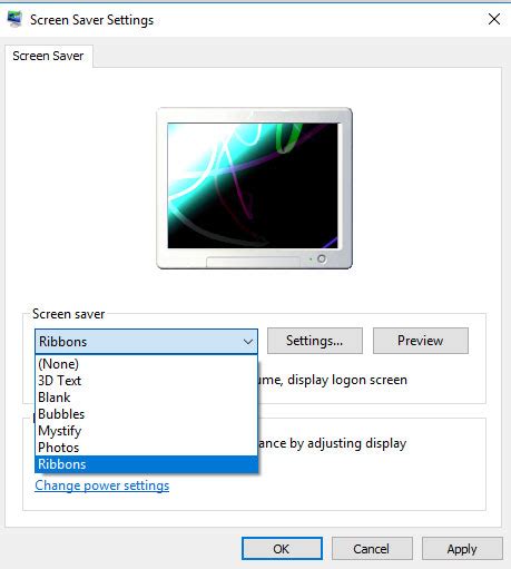 screen saver windows  windows  modify