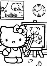 Coloring Kitty Hello Pages Cute Popular Comments Coloringhome Games sketch template