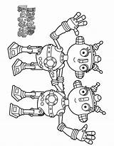 Sparky Robots Coloriage Enfant Depuis sketch template