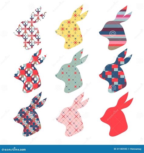 rabbit  pattern stock vector illustration  banner
