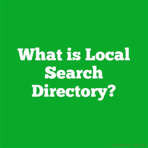 local search directory  local search engine marketing