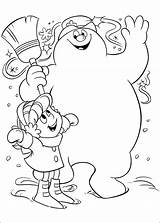 Snowman Frosty Coloring Pages Printable Books Last sketch template
