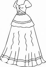 Coloring Dress Pages Dresses Clothes Printable Girl Clothing Fashion Prom Wedding Template Print Barbie Clipart Colouring Color Kids Wecoloringpage Winter sketch template