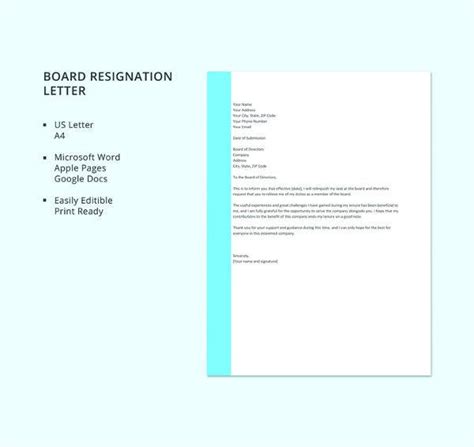 69 resignation letter template word pdf ipages free and premium