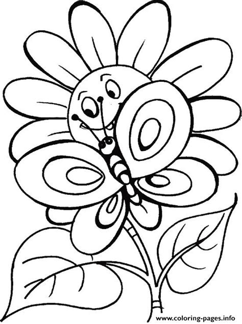 butterfly   flowers coloring page printable