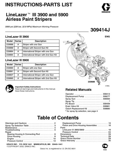 graco linelazert iii  instructions parts list manual   manualslib