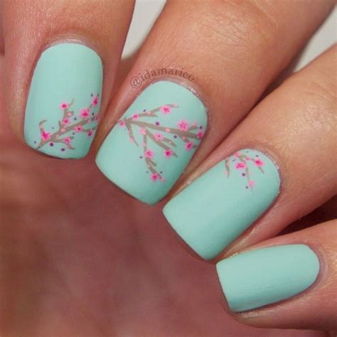 cherry blossom nails nail art fall gel nails beautiful nail art