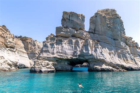 kleftiko milos boat    visit  caves  fun stops