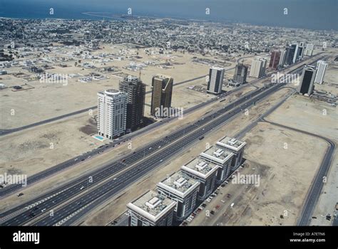 view  sheikh zayed road leading  abu dhabi  dubai  stock photo  alamy