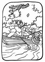 Canoe Coloring Boat Small Coloriage Transportation Pages Printable Getcolorings Du Getdrawings sketch template