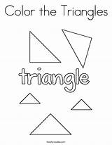 Coloring Triangles sketch template