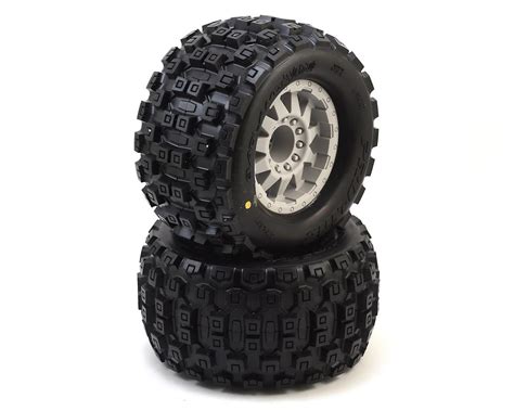 pro  badlands  tire wf  mm  offset mt wheel  grey  pro