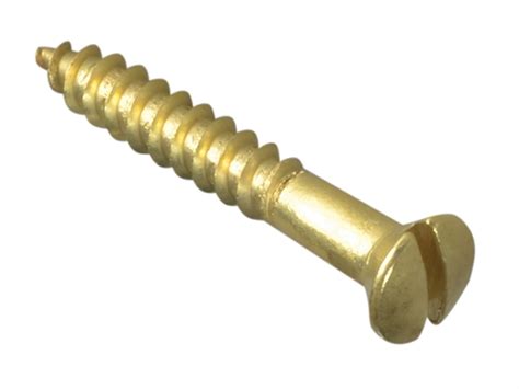 Forgefix Forfprh1128b Wood Screw Slotted Raised Head St Solid Brass 1 1