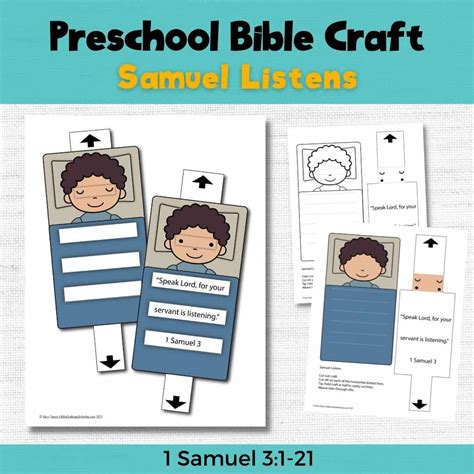 sunday school craft  samuel listens  god bible crafts  activities