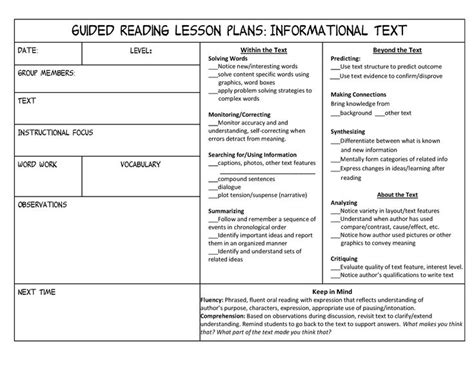 close reading lesson plan template awesome investigating nonfiction