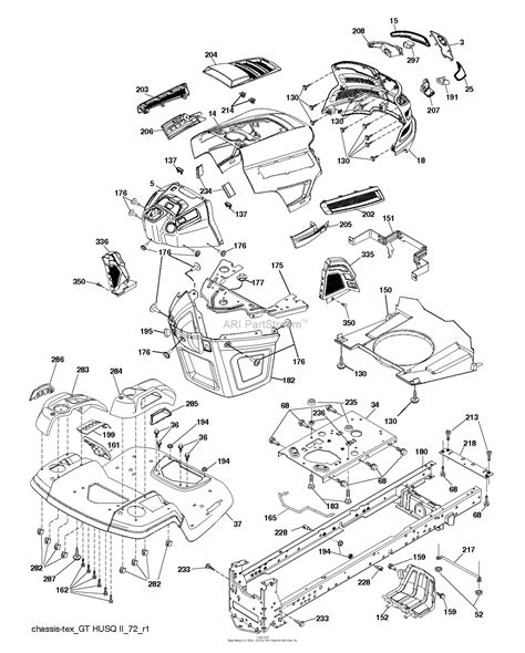 husqvarna ythk    parts diagram  chassis enclosures