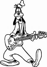 Guitar Coloring Pages Printable Acoustic Electric Goofy Player Playing Drawing Kids Color Getdrawings Outline Colouring Getcolorings Cool Wecoloringpage Ghetto Print sketch template