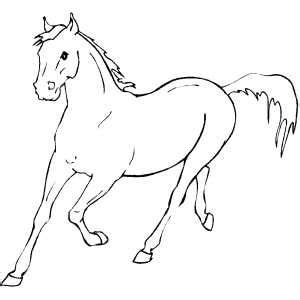 running horse printable coloring page     print