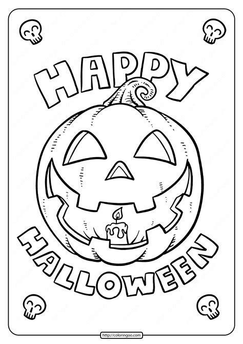 happy halloween color sheet
