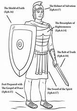 Coloring Armadura Dios Armour Supercoloring Ephesians Salvation Michele Shield Getdrawings sketch template