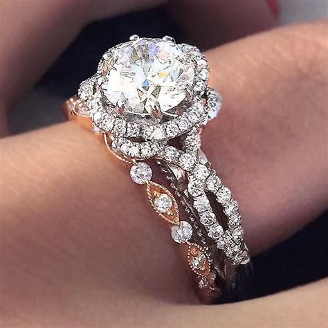 The Most Gorgeous Mixed Metal Engagement Ring And Wedding Ring Stacks