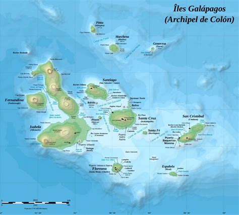 mapa de las islas galapagos ubicacion de las magicas islas del ecuador