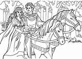 Coloring Pages Horse Riding Princess Upon Once Time Prince King Queen Drawing Printable Horseback Esther Color Coloriage Getcolorings Print Josiah sketch template