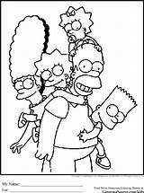 Simpsons Coloring Pages Print Simpson Characters Bart Printable Kids Name Family Colouring Sheets Para Book Disney Colorear Cartoon Color Cartoons sketch template