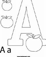 Coloring Letter Alphabet Apple Printable Apples Pages Sheet Color Worksheets Printables Preschool Toddler sketch template