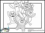Gabba Yo Coloring Pages Drawing Ministerofbeans Tv Paintingvalley sketch template
