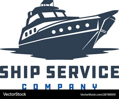 ship logo design royalty  vector image vectorstock