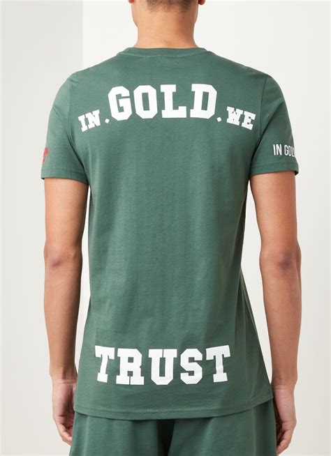 gold  trust  shirt met logoborduring groen de bijenkorf