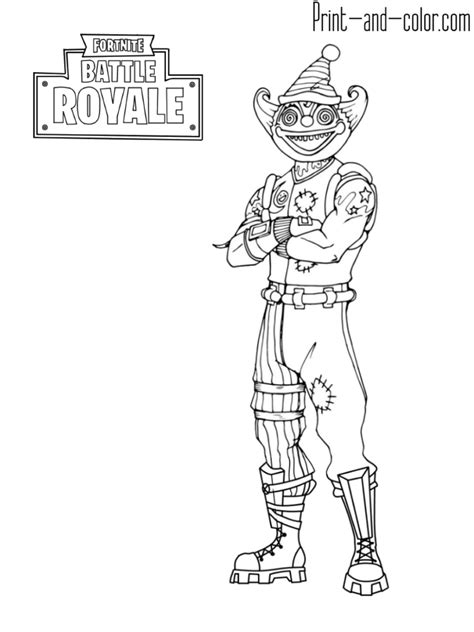 fortnite battle royale coloring page nite nite skin outfit  kids