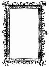 Coloring Frame Pages Template Colouring Adult Frames Borders Books Printable Visit Clip sketch template
