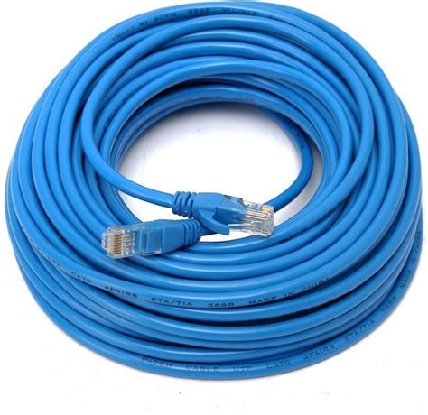 bolcom internetkabel  meter cate utp rj blauw stp utp kabel lan patch